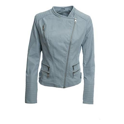 JOPHY & CO. giacca corta biker donna ecopelle con tasche anteriori e laterali (cod. 33108) (camel, xs)