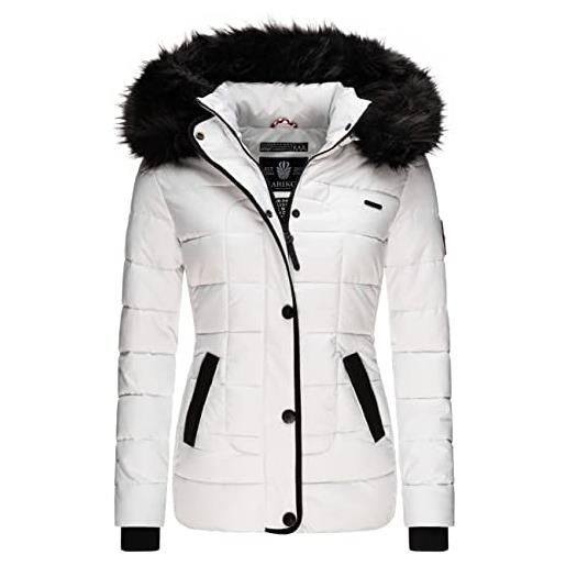 Marikoo unique giacca trapuntata invernale da donna bianco s