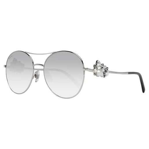Swarovski sk0278 5516b occhiali da sole, shiny palladium, 55 unisex-adulto