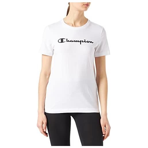 Champion american classics - big logo s/s, t-shirt, donna, rosa (salmone), l