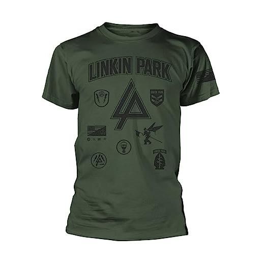 Linkin Park t-shirt toppe, verde, s uomo