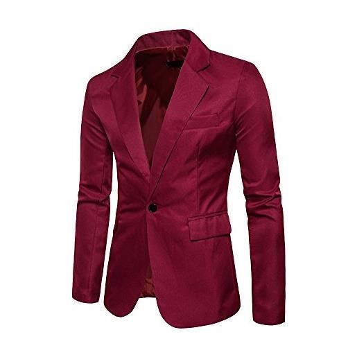 PengGeng uomo giacca di affari elegante blazer cappotto giubbotto outwear casuale smoking vestito coat tops bianca 3xl