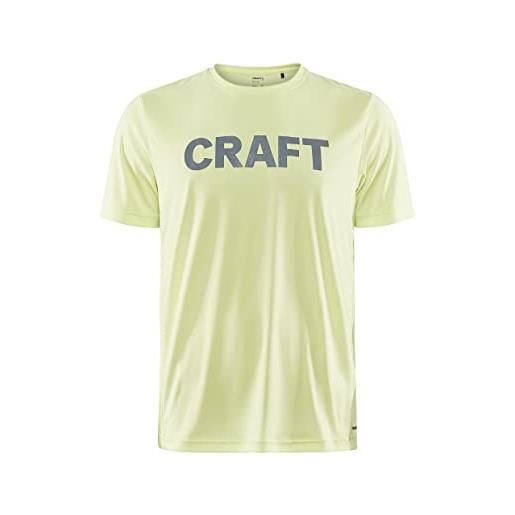 Craft t-shirt running uomo core charge ss giallo/grigio pe 2022