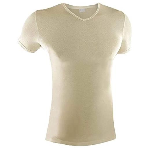 Liabel 3 t-shirt uomo mezza manica scollo a v lana e cotone art. 5810/e53 (7)