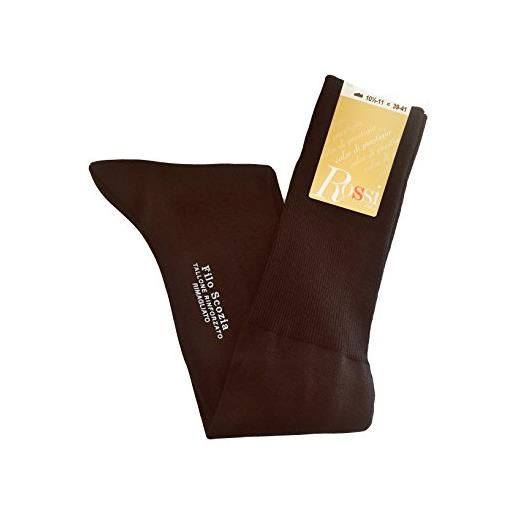 2 Paia Calze Caviglia Uomo Retrò A Righe Nero/Arancione – Mac'ahel – Taglia 41-45