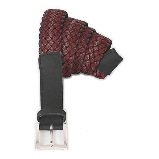 Maxfort cintura taglie forti uomo 3-xf elastica a fantasia extra lunga - rosso, 180 cm