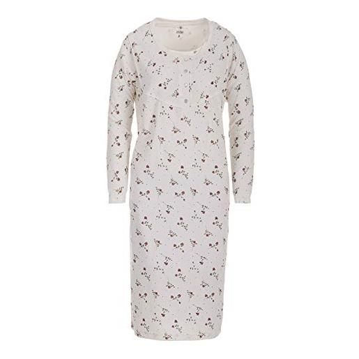 Zeitlos camicia da notte donna manica lunga a fiori, farbe: off-white, größe-damen: l