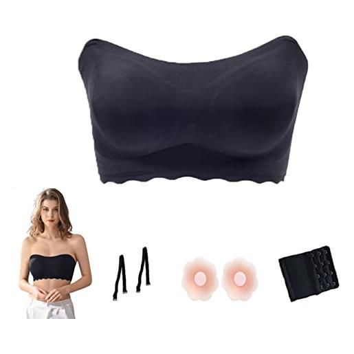 Generic fabulous one strapless bra, fabulous plus size strapless invisible push up bra for women (beige, medium)
