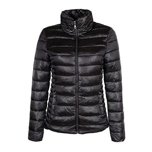 Evoga piumino giubbotto donna 100 grammi giacca impermeabile nero (s, nero)