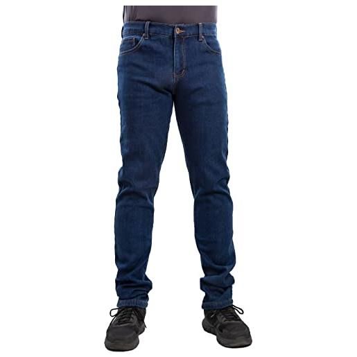 Toocool - jeans uomo pantaloni imbottiti pile felpati foderati regular fit h001 [48, h833 verde militare]