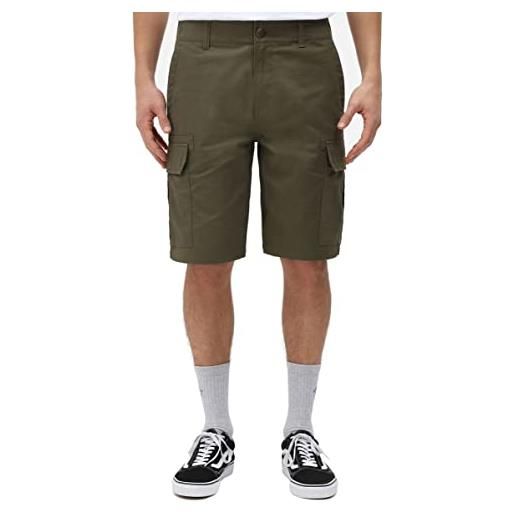 Dickies millerville short uomo shorts verde 32 100% cotone regular