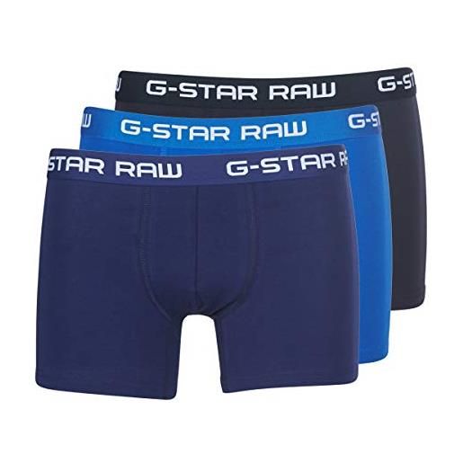 G-STAR RAW men's classic trunk color 3-pack, multicolore (lt nassau blue/imperial blue/maz blue d05095-2058-8528), m