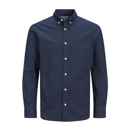 Jack & jones s jprbrook oxford shirt l/s noos camicia, navy blazer/fit: slim fit, xl uomini