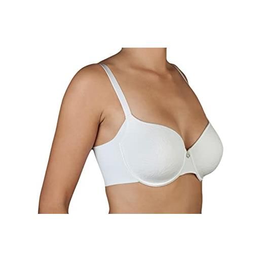 Leo Corsetteria reggiseno balconcino sottile coppa preformata avvolgente e invisibile violeta e taglia 7e avorio