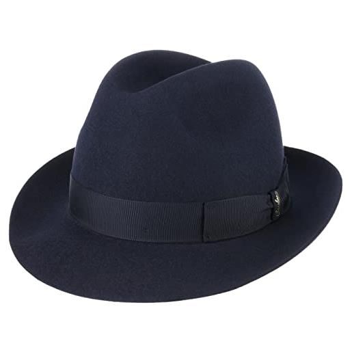 Borsalino georgio cappello in feltro fedora film 58 cm - nero