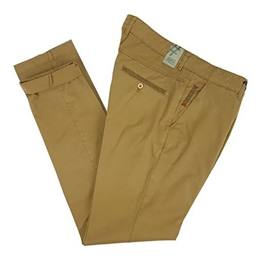 Alfio pantaloni da uomo estivi cotone leggeri chino slim fit elasticizzati 48 52 54 58 60 50 56 (56 - cacao)