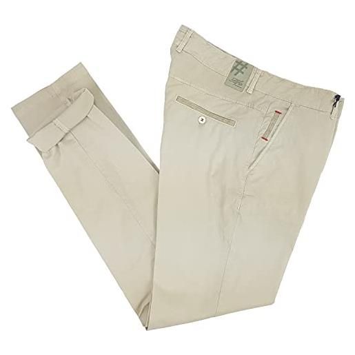 Alfio pantaloni da uomo estivi cotone leggeri chino slim fit elasticizzati 48 52 54 58 60 50 56 (46 - grigio)