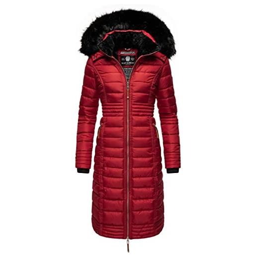 Navahoo umay - cappotto invernale trapuntato da donna, taglie xs-xxl, rosso vinaccia, l