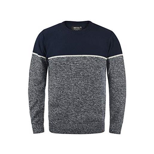 Indicode lynn maglione pullover maglieria da uomo, taglia: l, colore: light grey (901)