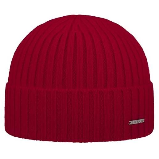 Stetson berretto in cachemire varnell donna/uomo - beanie lana invernale con risvolto inverno autunno/inverno - taglia unica antracite