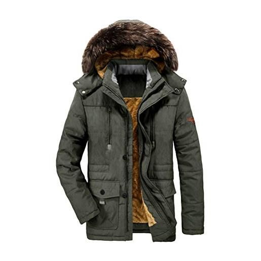 Generico Giacca da Uomo Jacket Piumino Leggero Cappuccio Rimovibile  Giubbotto Caldo Casual Multitasche Materiale Sintetico Antivento Giubbino  Pelle Uomo Kway Uomo Invernale : : Moda