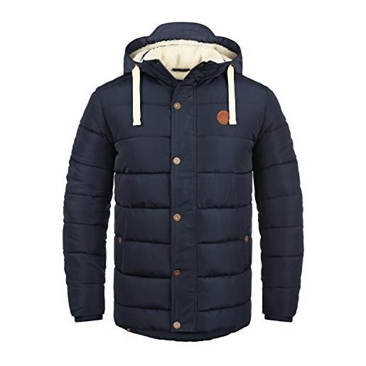 b BLEND blend frederic giacca invernale giaccone all'esterna con fodera d'orsacchiotto da uomo con cappuccio, taglia: xl, colore: navy (70230)