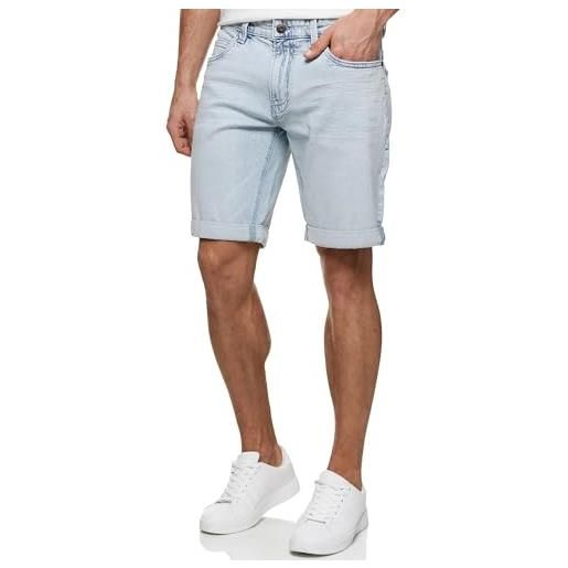 Indicode, jeans caden da uomo con 5 tasche, in cotone al 98% , pantaloni corti in denim elasticizzati, look invecchiato stile casual, vestibilità normale, da uomo uomini. , rinse wash, xl