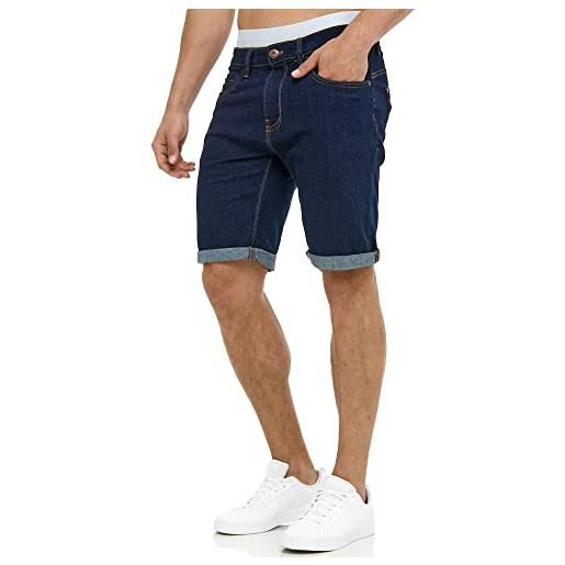 Indicode uomini caden jeans shorts | pantaloncini jeans used look con 5 tasche blue wash xl