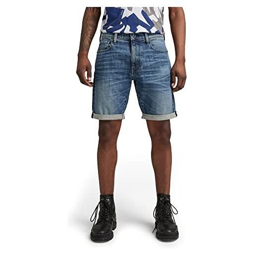 G-STAR RAW men's 3301 slim denim shorts, grigio (sun faded glacier grey d17418-a634-c464), 33