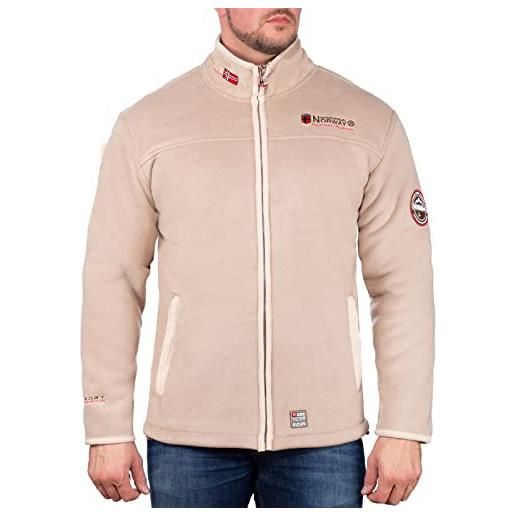 Geographical Norway uomo giacca in pile brown - beige xxl