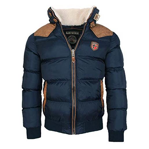 Geographical Norway - giacca invernale da uomo, calda e trapuntata blu navy xxxxxl