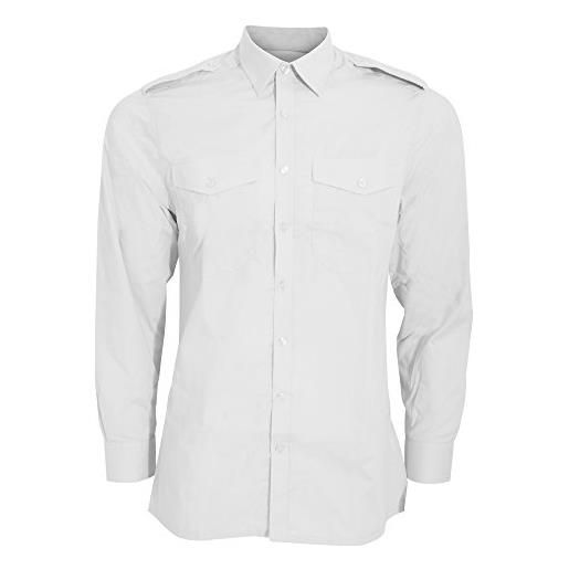 Kustom Kit - camicia a maniche lunghe - uomo (collo: 42 cm) (bianco)