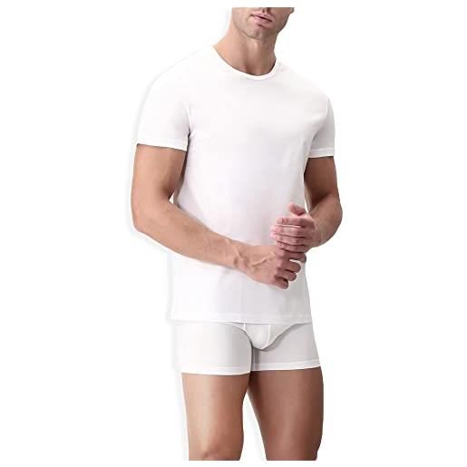 PEROFIL t-shirt girocollo filo scozia active 320 bianco