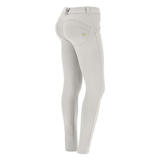 FREDDY - pantaloni push up wr. Up® skinny cotone organico vita regular, beige, extra large
