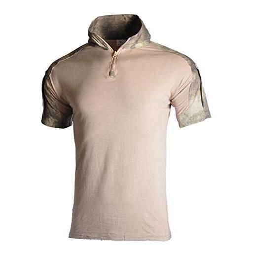 Lilychan lili. Chan camicie tattiche da uomo a maniche corte camicia militare camicia da esterno camicia tattica da combattimento con cerniera (medium, camouflage)