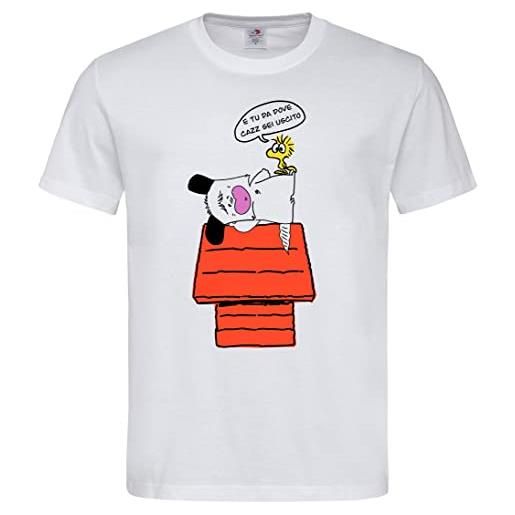 NOOO t-shirt hello spank maglietta snoopy maglia cartoons anni 80 divertente humor (s)
