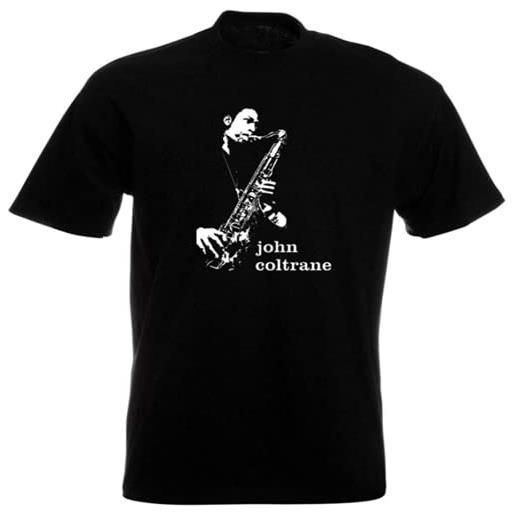 WENROU john coltrane t-shirt jazz saxophone dizzy gillespie miles davis blue note, nero , 3xl