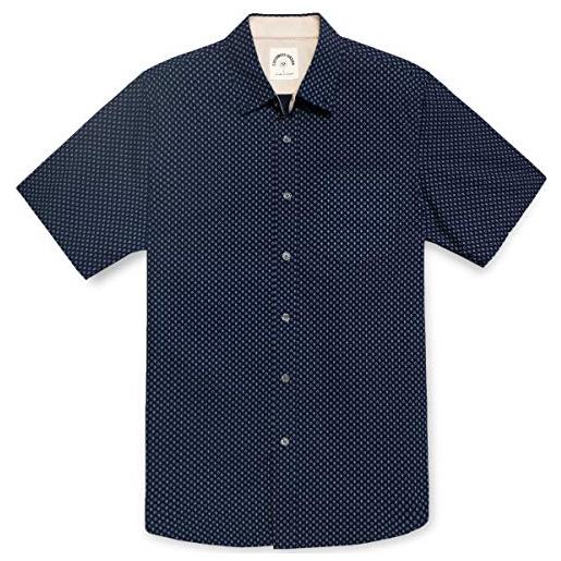 Dubinik® camicia uomo manica corta casual con bottoni camicia maniche corte uomo 100% cotone regular fit