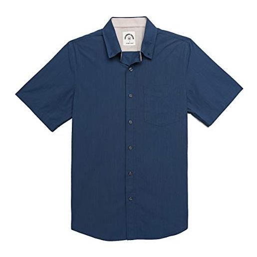 Dubinik® camicia uomo manica corta casual con bottoni camicia maniche corte uomo 100% cotone regular fit