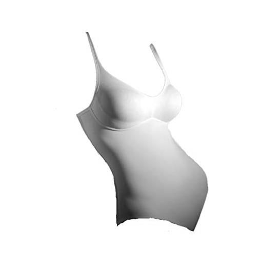 GIOS body basic donna coppe preformate senza cuciture art. Sabrina (tg. 4 circonf. Fianchi 100/103, nero)