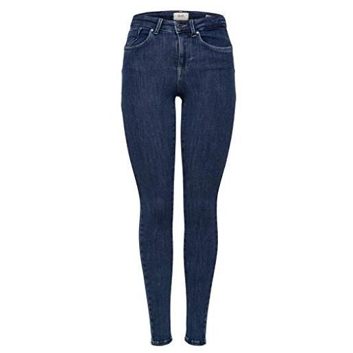 Only donna skinny fit jeans onlpower mid push up m34dark blue denim