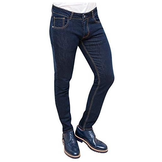 Zerogradi jeans uomo battistini blu denim conformato oversize casual 5 tasche (48)