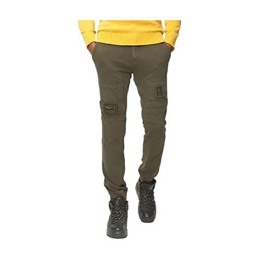 Aeronautica Militare pantalone in felpa pf743 anti-g, da uomo, frecce tricolori (m, 07250 verde militare)