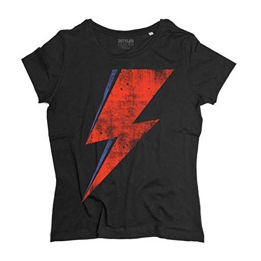 3stylercollection vintage t-shirt donna vintage thunder fulmine saetta rossa rebel