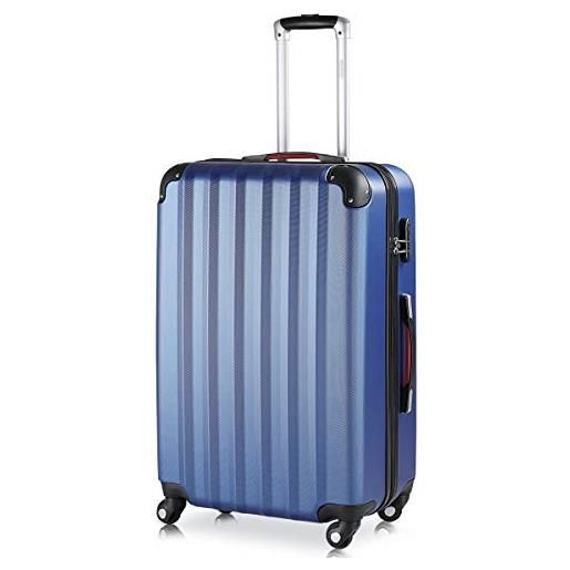 Monzana valigia a guscio rigido xl trolley lucchetto 4 ruote bagaglio manico telescopico alluminio