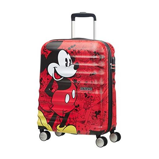 American Tourister spin, 55/20 disney, bagaglio a mano unisex adulto, chiusura con combinazione, rosso (mickey comics red), s 55 cm - 36 l