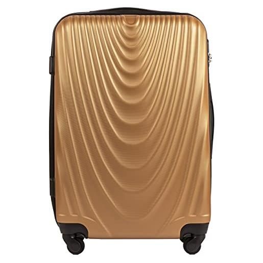 W WINGS wings - borsa da viaggio leggera con ruote e manico telescopico, oro, m, valigetta, gold, m, valigetta