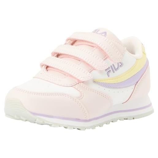 Fila orbit velcro kids, scarpe da ginnastica, white-medieval blue, 28 eu