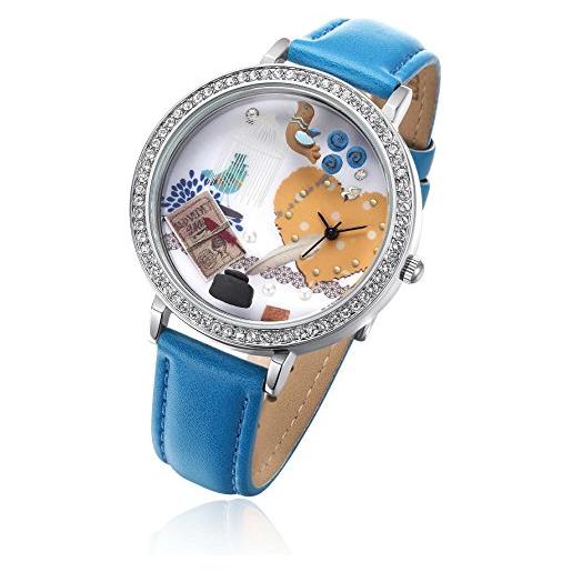 Luca Barra orologio con ip argento e cinturino blu - lettera d'amore