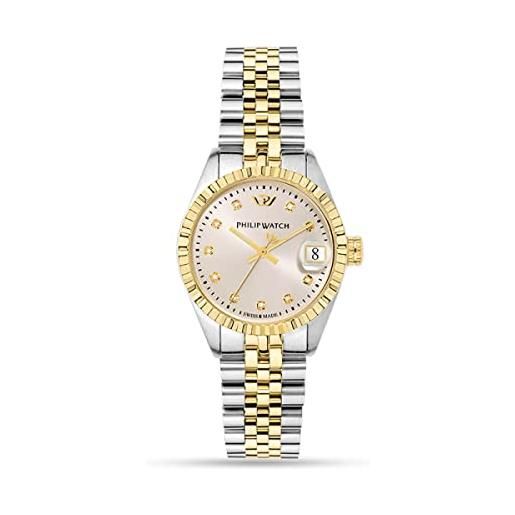 Philip Watch caribe orologio donna, tempo e data, analogico - 39x31,3mm